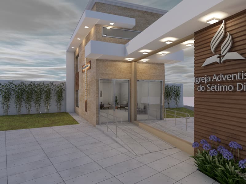 Fachada oficial da IASD Oliveira III